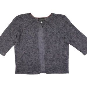 Vintage Mohair Cardigan Kay Unger Soft Purple One Button Sweater Womens Medium